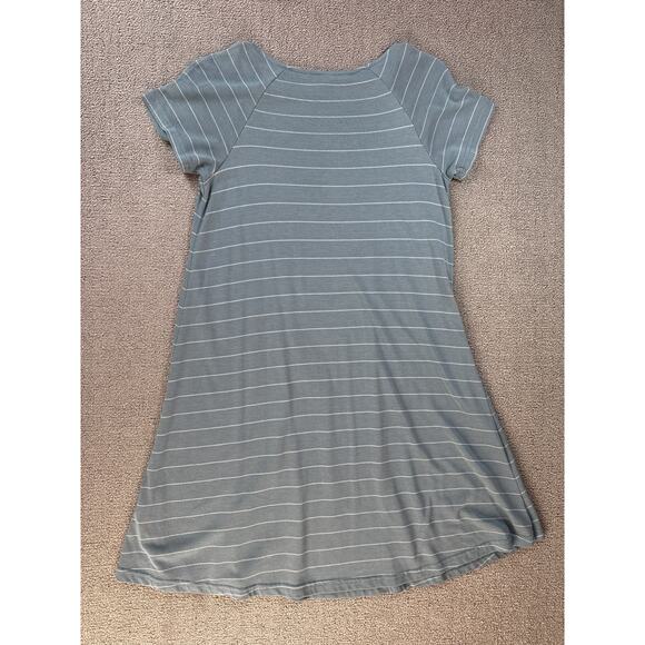 Free Fly Apparel Dockside Striped T-Shirt Dress Bamboo Casual Leisure Small - Picture 2 of 7